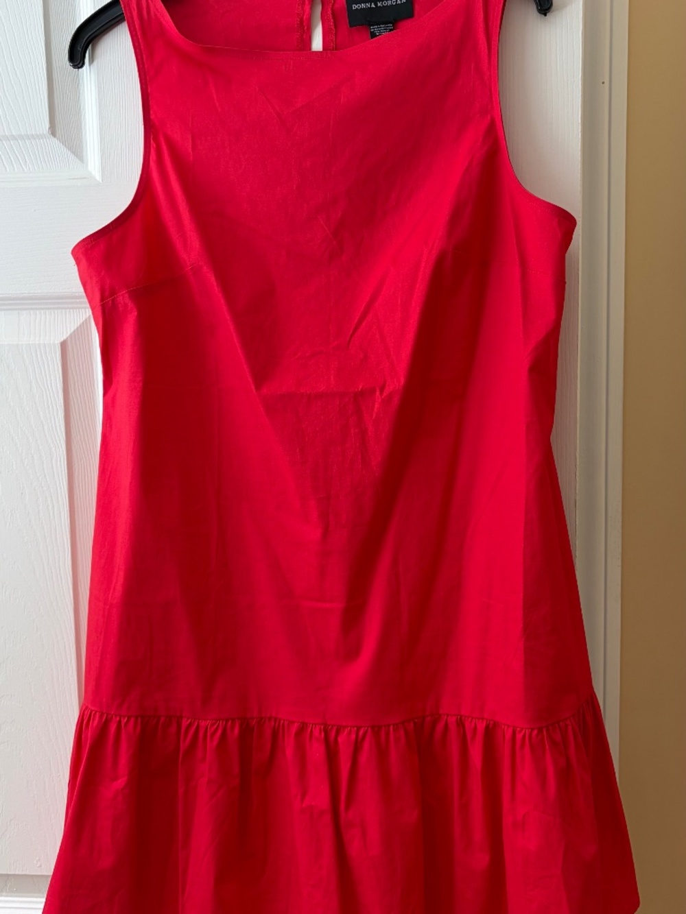 Donna Morgan Summer cotton dress, red, size 10